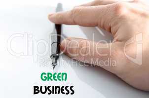 Green business text concept