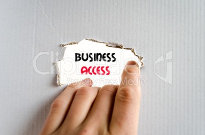 Business access text concept