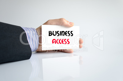 Business access text concept