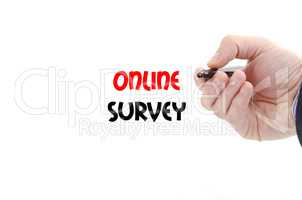 Online survey text concept