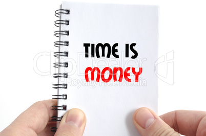 Time is money text concept