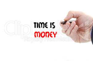 Time is money text concept