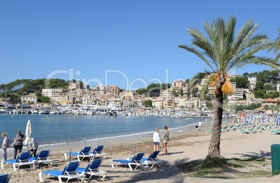 Strand in Port de Soller, Mallorca