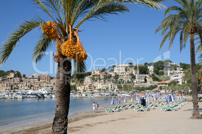 Strand in Port de Soller, Mallorca