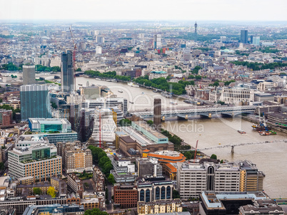 Aerial view of London HDR