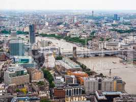 Aerial view of London HDR