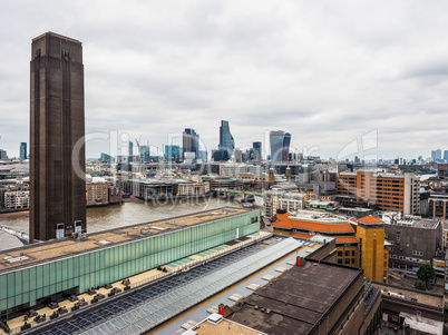 Aerial view of London HDR