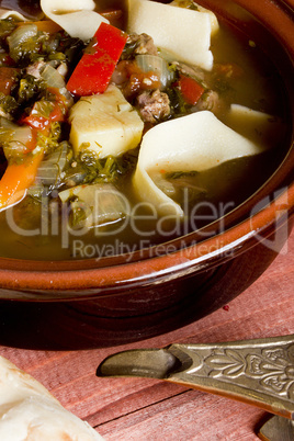 Oriental Uzbek soup Lagman