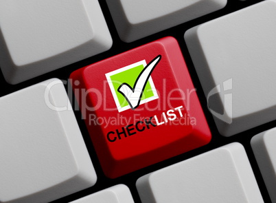 Tastatur mit Haken: Checklist