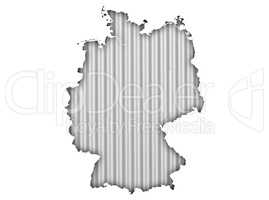 Karte von Deutschland auf Wellblech