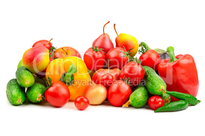 collection fresh fruits and vegetables