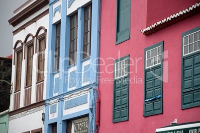 Bunte Häuser in Santa Cruz de la Palma