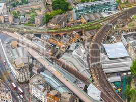 Aerial view of London HDR