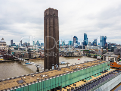 Aerial view of London HDR