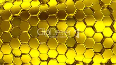 Animated Golden Honeycombs