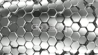 Animated Silver Honeycombs