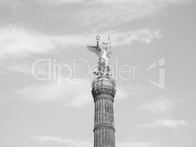 Angel statue in Berlin in black and white