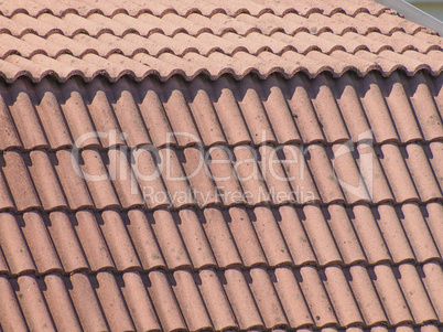 Red roof tiles