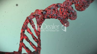 DNA Strand with Genetic Codes and abstract geometry - 3D Animation