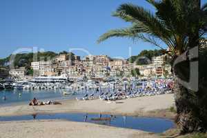 Strand in Port de Soller, Mallorca