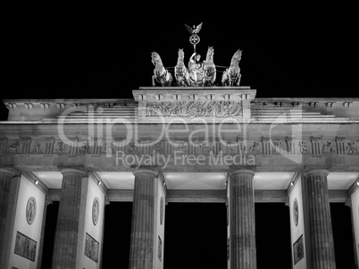 Brandenburger Tor in Berlin in black and white