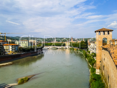 HDR River Adige panorama in Verona