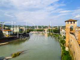 HDR River Adige panorama in Verona