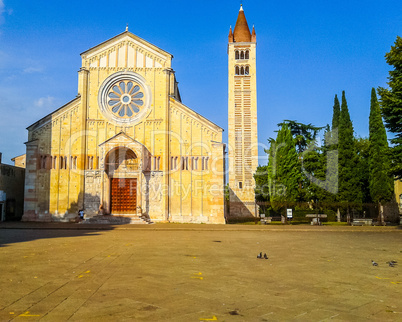 HDR San Zeno basilica in Verona