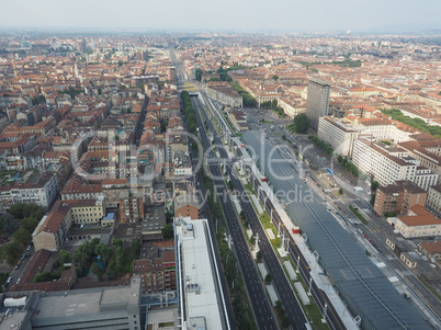 Aerial view of Turin