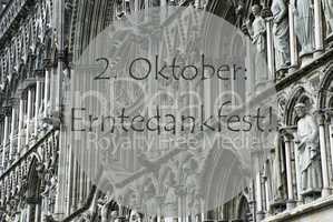 Church Of Trondheim, Erntedankfest Means Thanksgiving