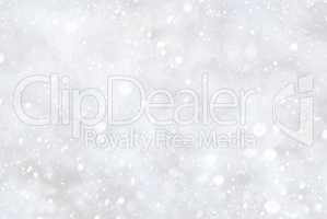 White Christmas Background With Bokeh And Snowflakes