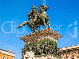 Vittorio Emanuele II monument in Milan HDR