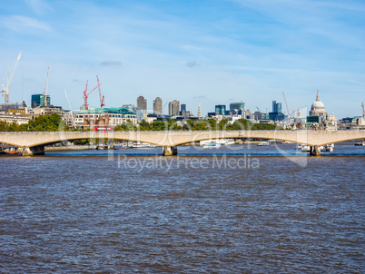 Waterloo Bridge in London HDR