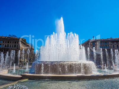 Fountain in Milan HDR