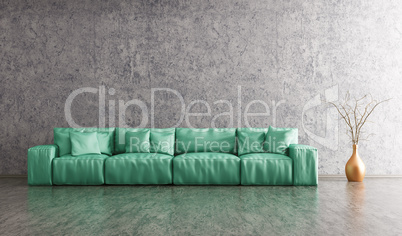 Interior of living room with sofa 3d rendering