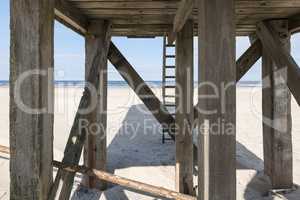 Beach hut in the Netherlands.