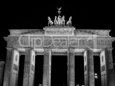 Brandenburger Tor in Berlin in black and white