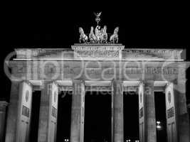 Brandenburger Tor in Berlin in black and white