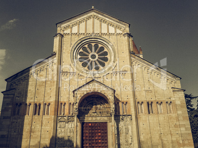 San Zeno basilica in Verona vintage desaturated