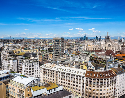 Aerial view of Milan, Italy HDR Aerial view of Milan, Italy HDR