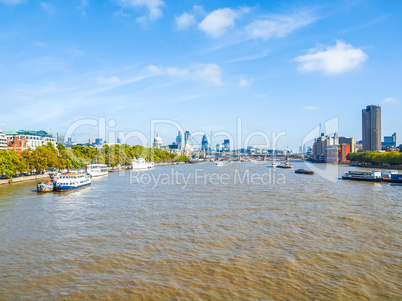 River Thames in London HDR