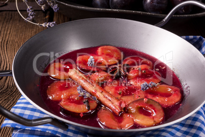 Fresh plum sauce with spices