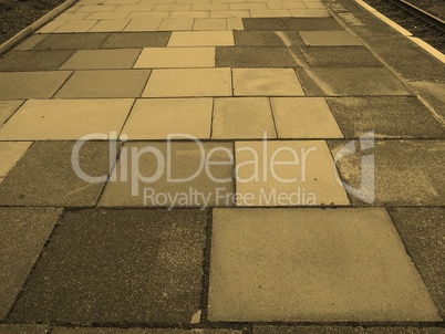 Grey concrete pavement background sepia