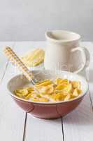 Breakfast corn flakes