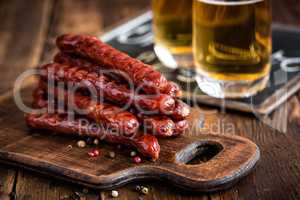 Sausages with beer