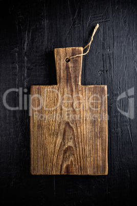 culinary background with wooden cutting board