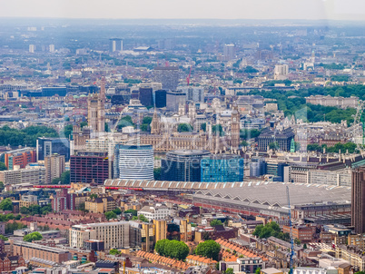 Aerial view of London HDR