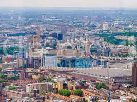 Aerial view of London HDR