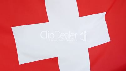 Flag of Switzerland, closeup