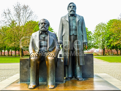 Marx-Engels Forum statue HDR